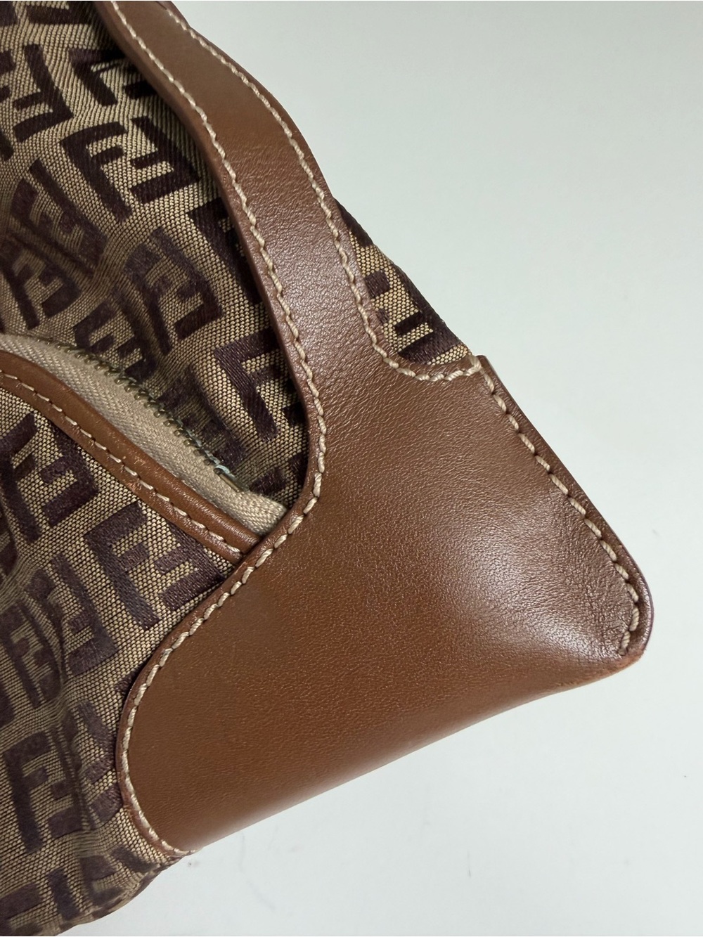 Fendi Brown Monogram Zucchino FF Chef Vintage - Picture 6 of 12